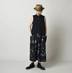 Indigo Donkey Tale Print Easy Apron Skirt
