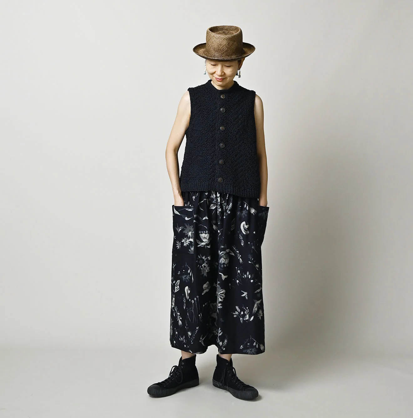Indigo Donkey Tale Print Easy Apron Skirt