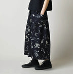 Indigo Donkey Tale Print Easy Apron Skirt