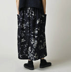 Indigo Donkey Tale Print Easy Apron Skirt