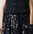 Indigo Donkey Tale Print Easy Apron Skirt