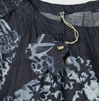Indigo Wonderland Print Tuck Dress Detail
