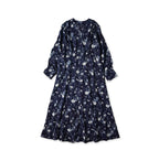 Indigo 45 Gauze Antique Flower Print Dress
