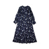 Indigo 45 Gauze Antique Flower Print Dress