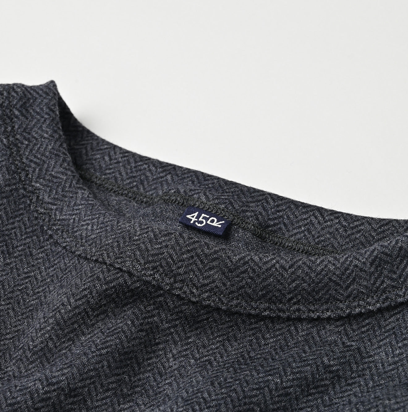 Jersey Flannel Dress Herringbone Detail