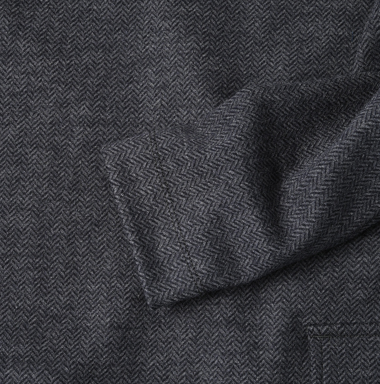 Jersey Flannel Dress Herringbone Detail