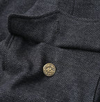 Jersey Flannel Dress Herringbone Detail
