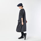 Jersey Flannel Dress Herringbone Female Model
