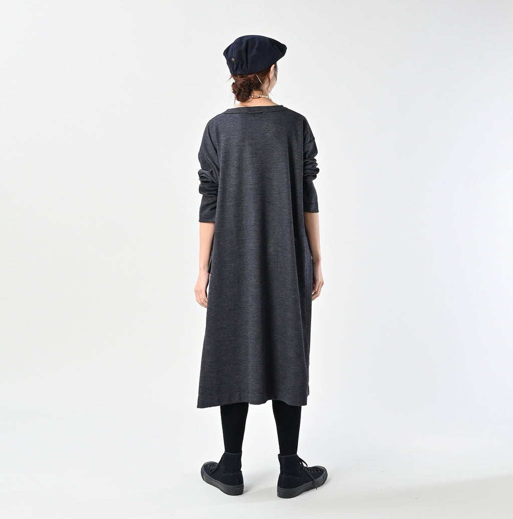 Jersey Flannel Dress Herringbone Female Model