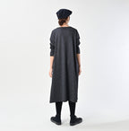 Jersey Flannel Dress Herringbone Female Model