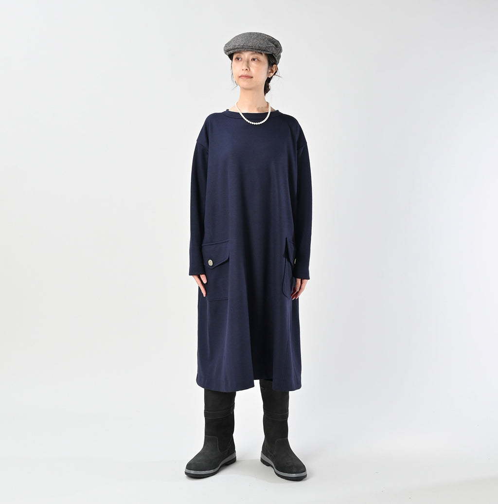 Jersey Flannel Dress Female Model