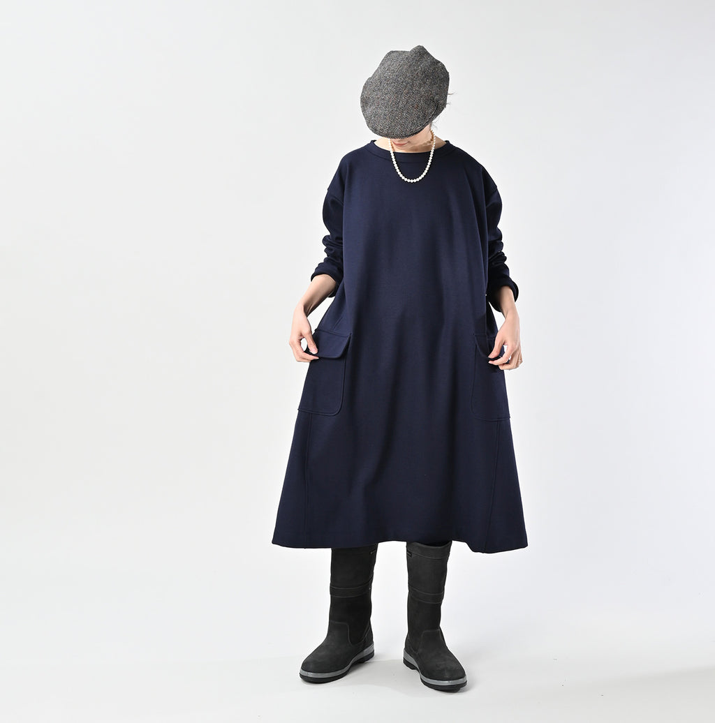 Jersey Flannel Dress Female Model