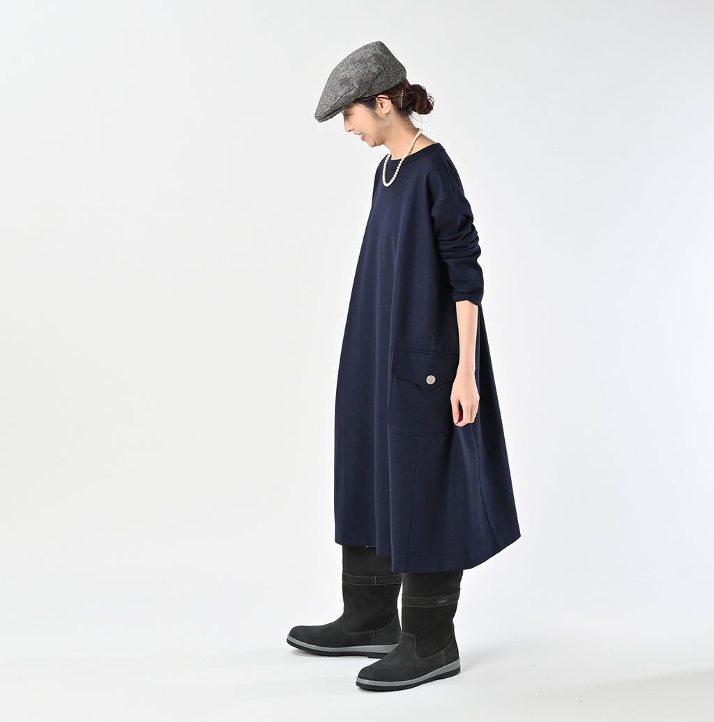 Jersey Flannel Dress Female Model