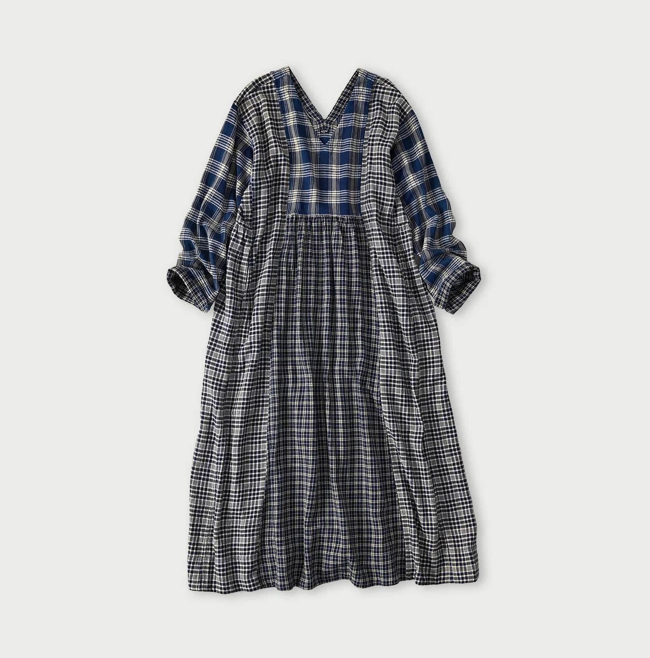 Indian Ai Flannel Mix Patchwork Dress