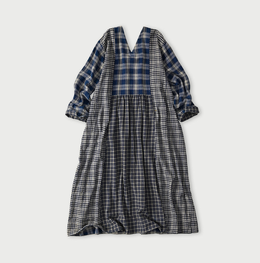 Indian Ai Flannel Mix Patchwork Dress