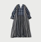 Indian Ai Flannel Mix Patchwork Dress