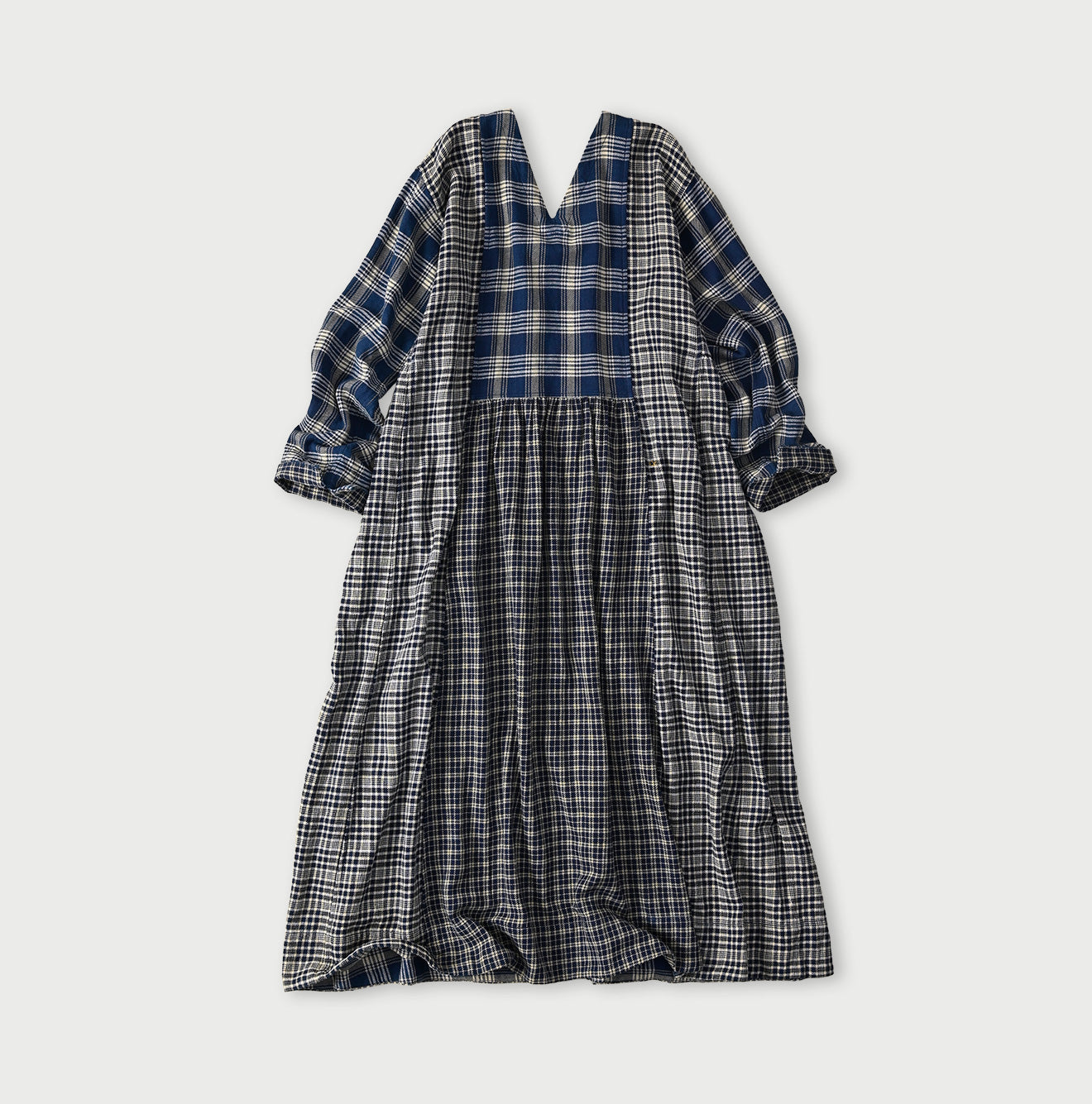 Indian Ai Flannel Mix Patchwork Dress
