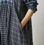 Indian Ai Flannel Mix Patchwork Dress