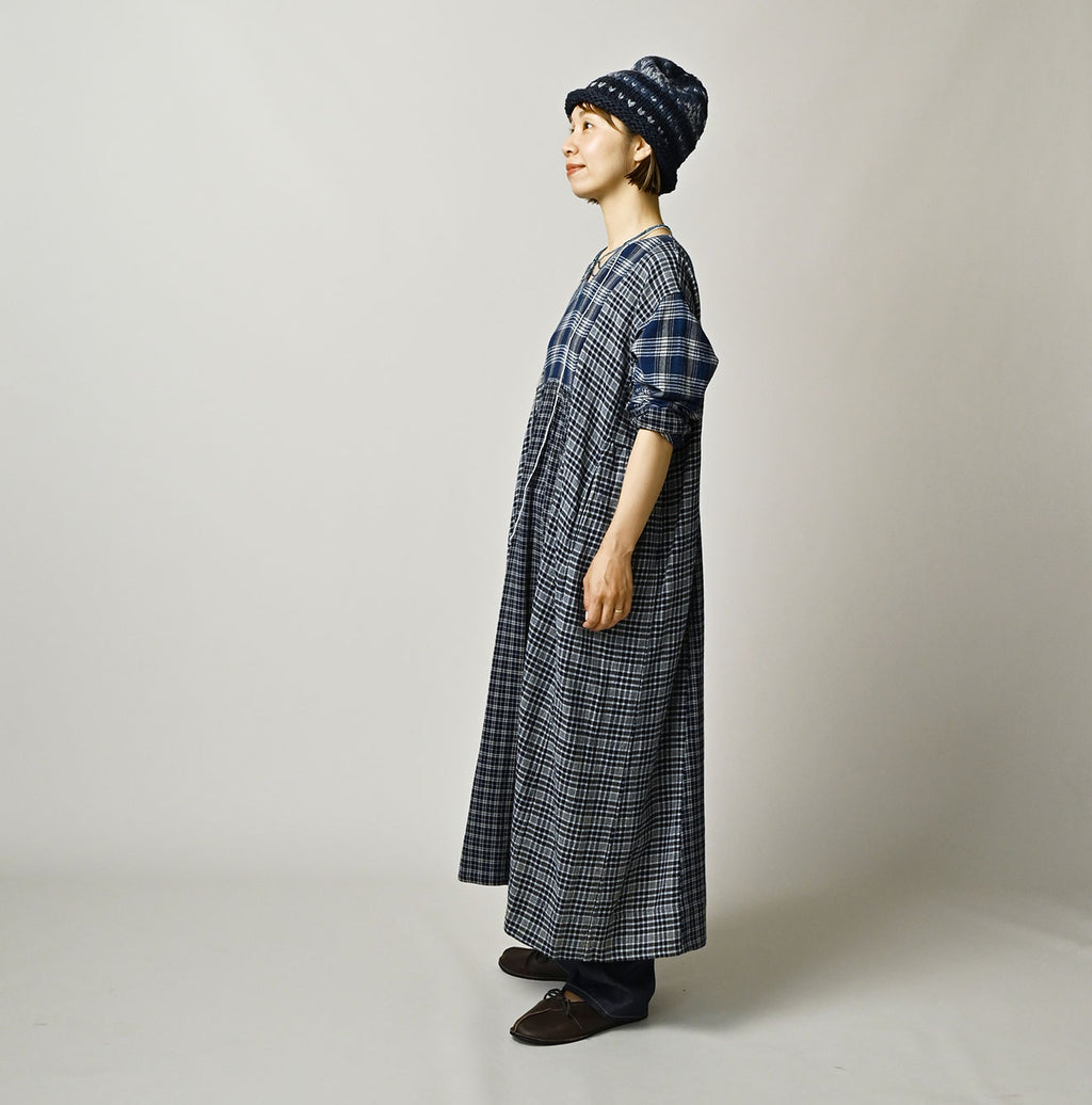 Indian Ai Flannel Mix Patchwork Dress