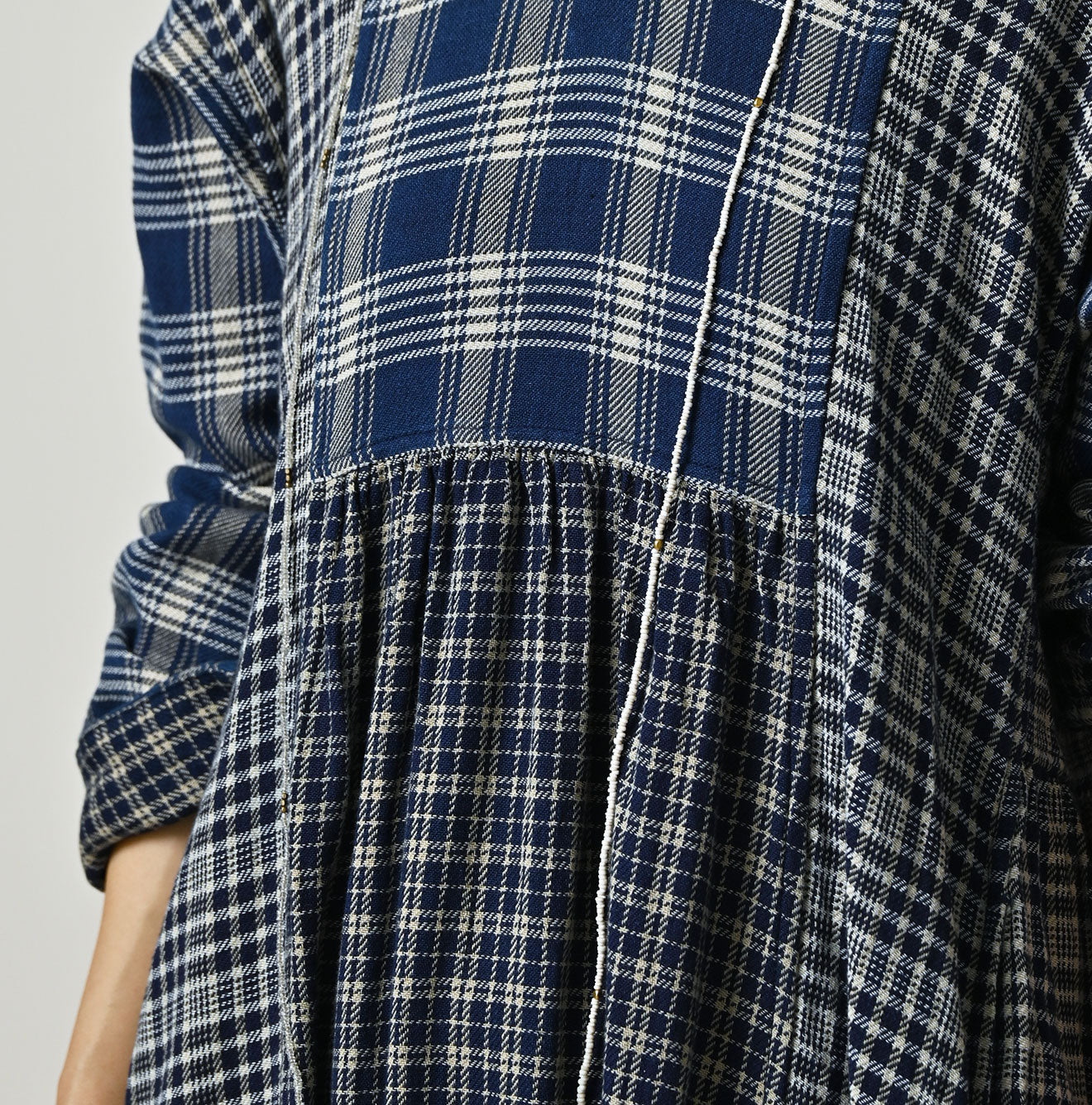 Indian Ai Flannel Mix Patchwork Dress