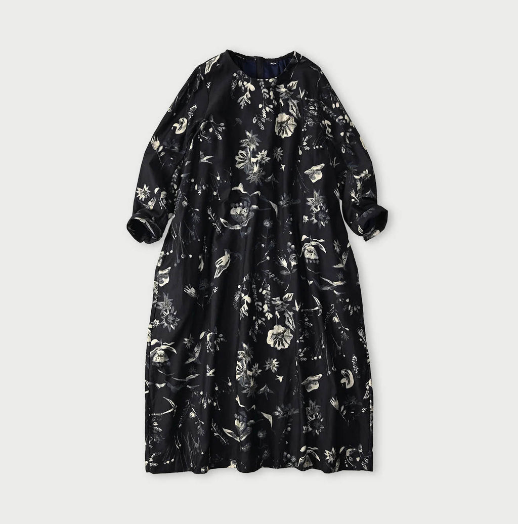 Indigo Donkey Tale Print Poyon Dress