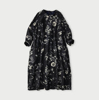 Indigo Donkey Tale Print Poyon Dress