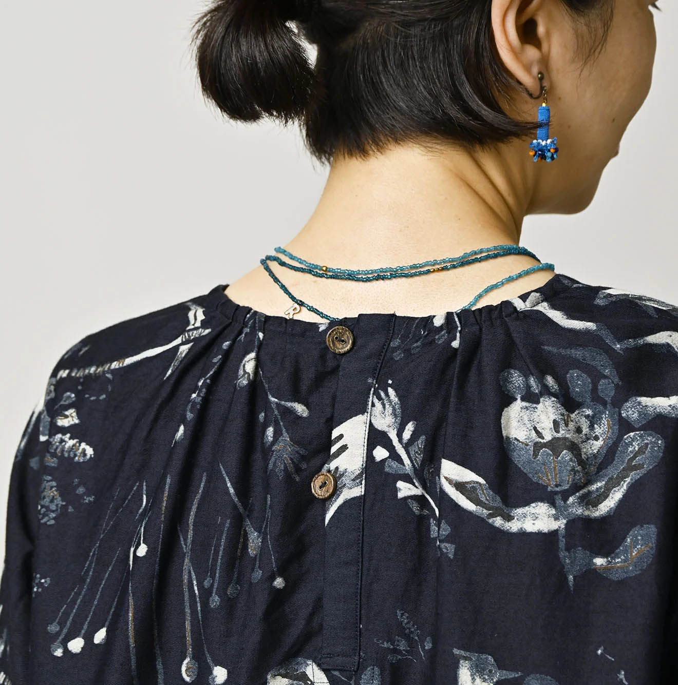 Indigo Donkey Tale Print Poyon Dress