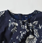 Indigo Donkey Tale Print Poyon Dress