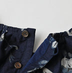 Indigo Donkey Tale Print Poyon Dress