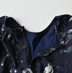 Indigo Donkey Tale Print Poyon Dress