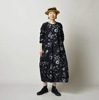 Indigo Donkey Tale Print Poyon Dress