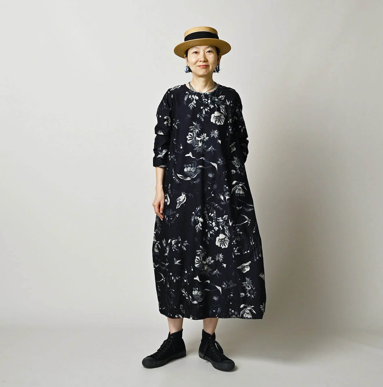 Indigo Donkey Tale Print Poyon Dress
