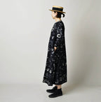 Indigo Donkey Tale Print Poyon Dress