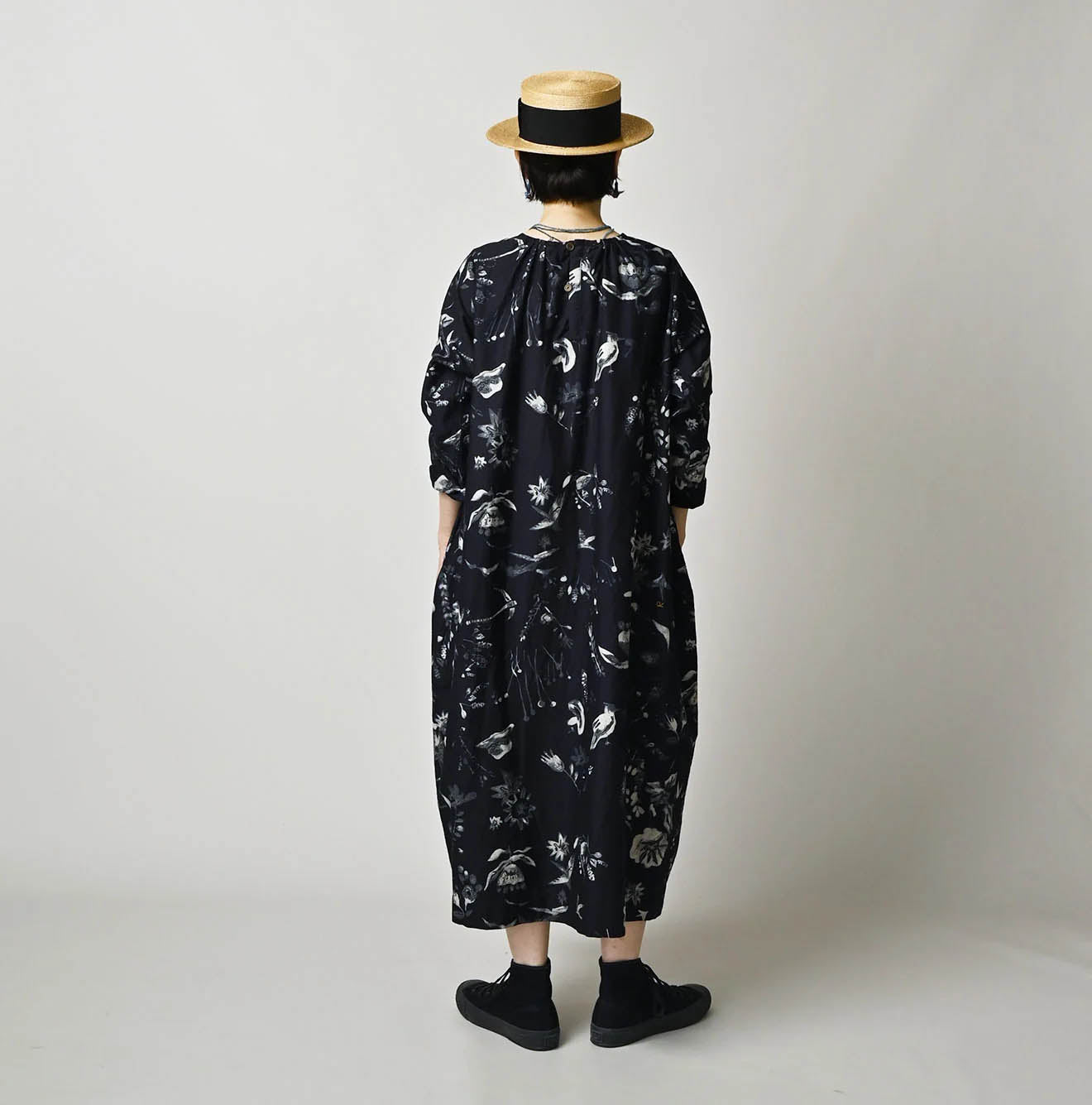 Indigo Donkey Tale Print Poyon Dress