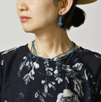 Indigo Donkey Tale Print Poyon Dress