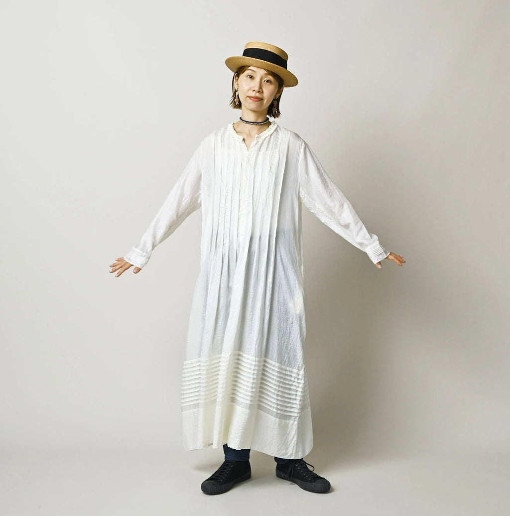 Indian Silk Pintuck Dress