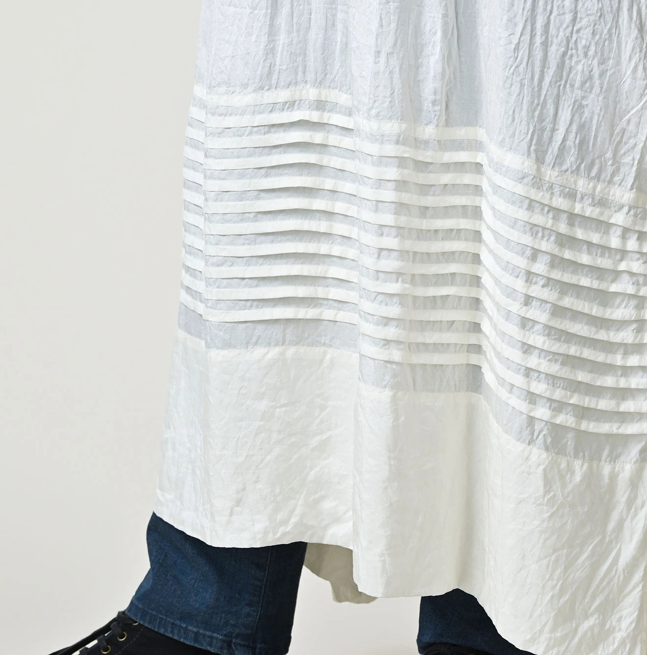 Indian Silk Pintuck Dress