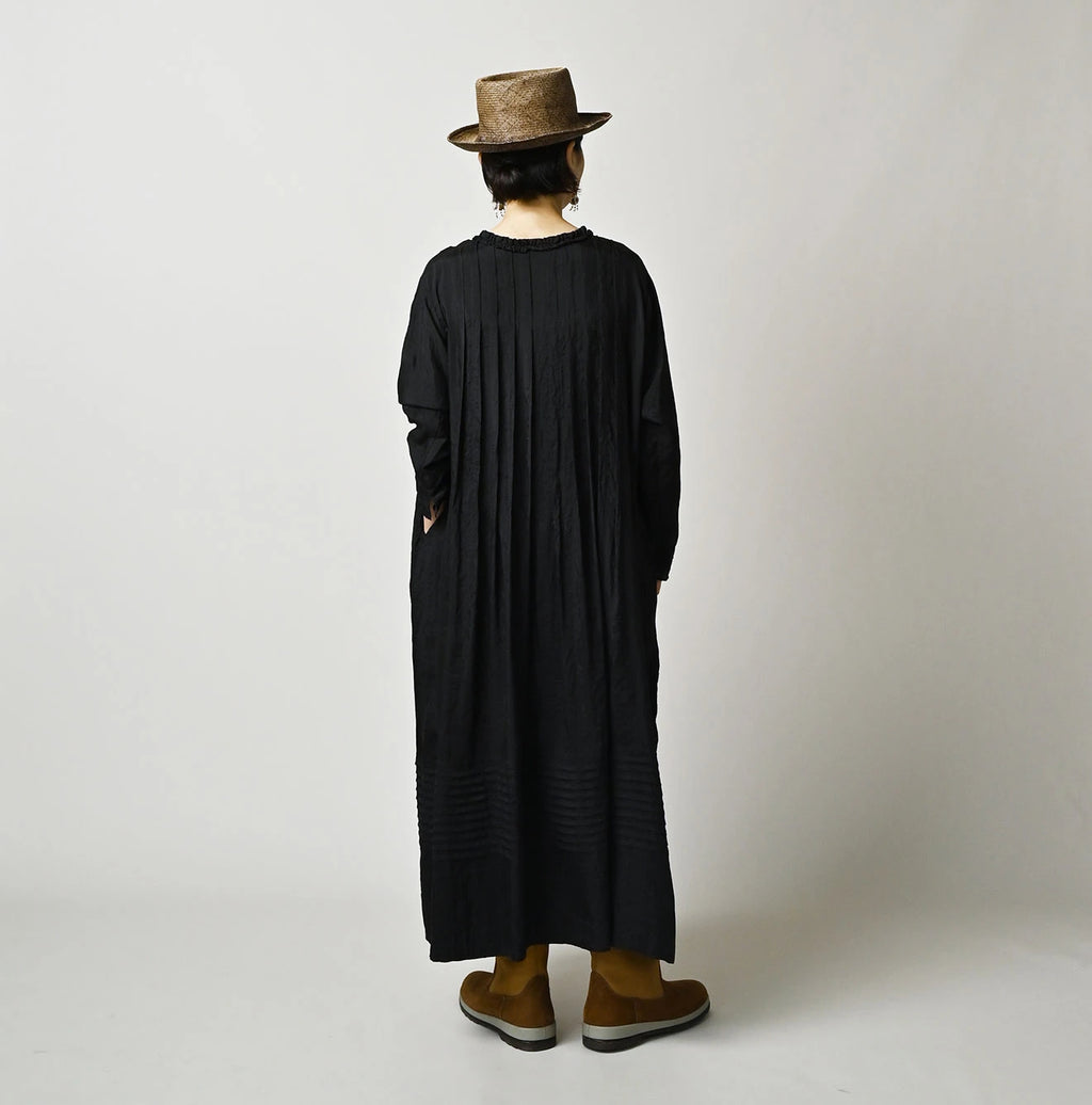 Indian Silk Pintuck Dress