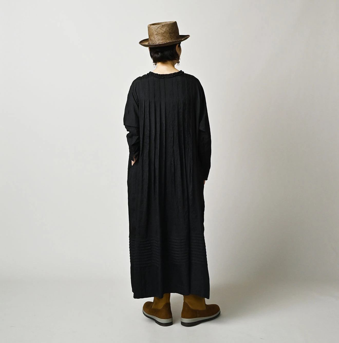Indian Silk Pintuck Dress