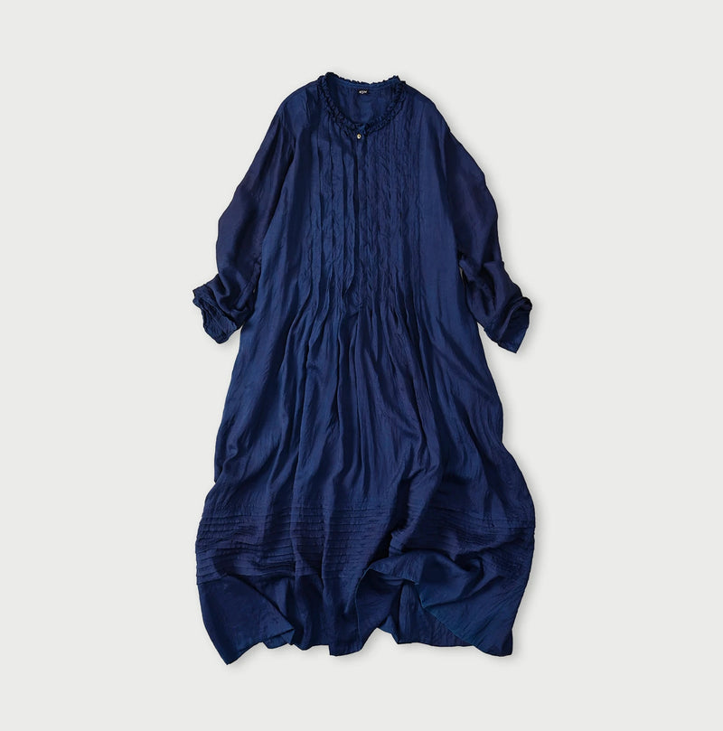 Ai Indian Silk Pintuck Dress