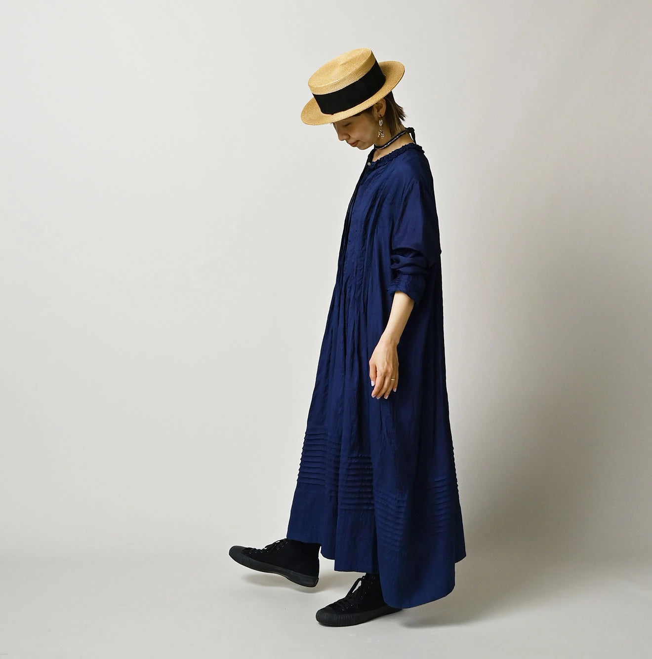 Ai Indian Silk Pintuck Dress