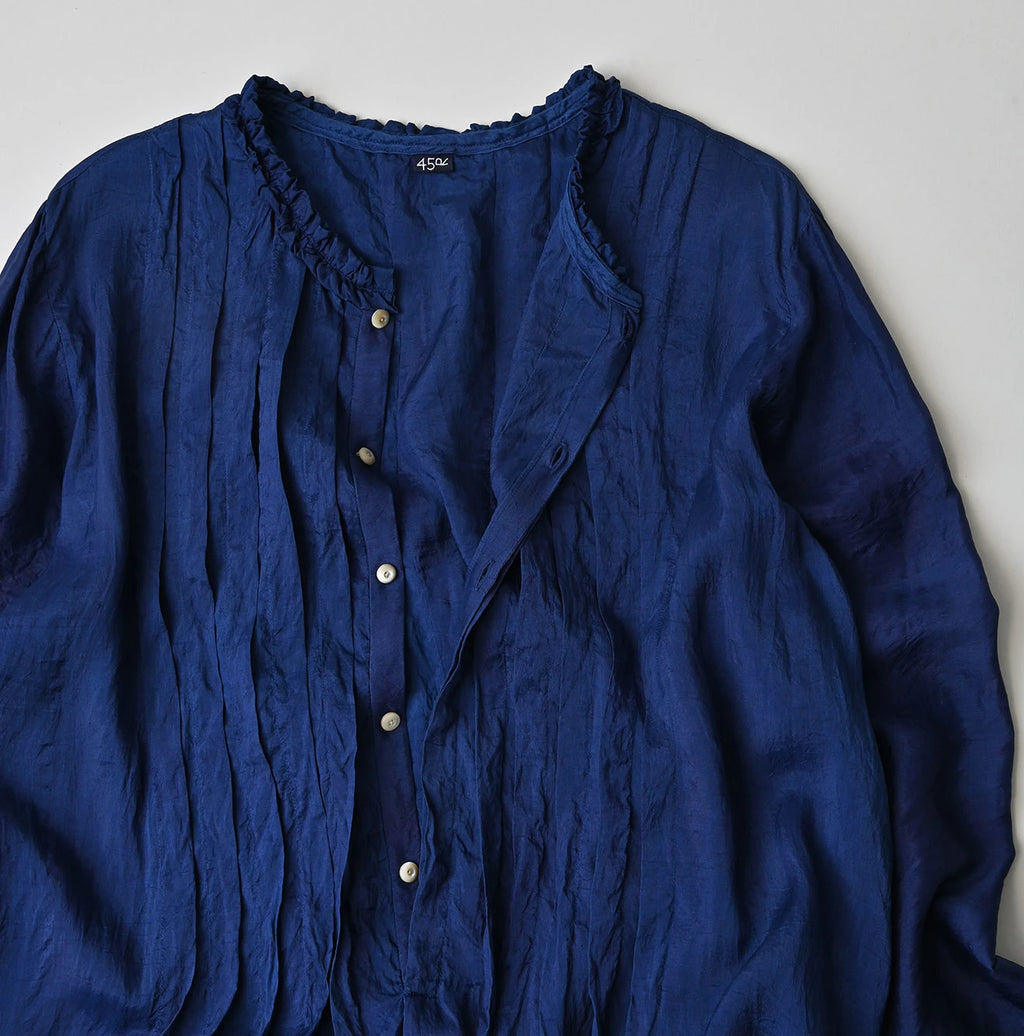 Ai Indian Silk Pintuck Dress