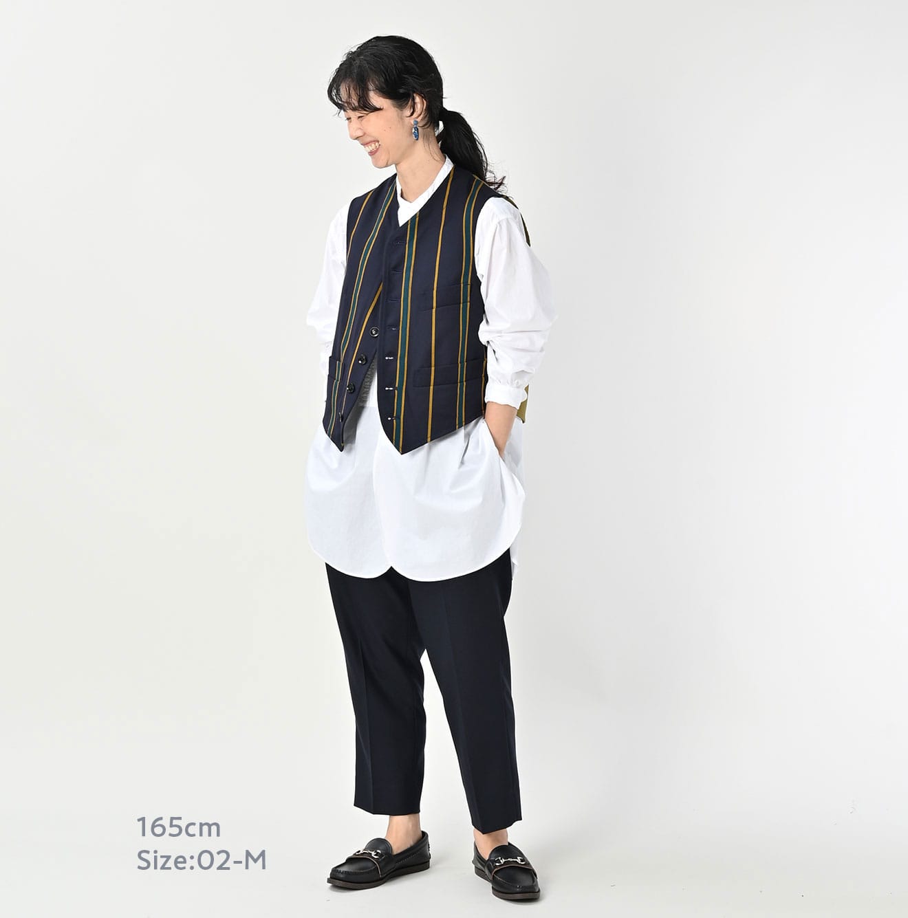 Wool Saxony Crosby Sabrina Slacks Female Model