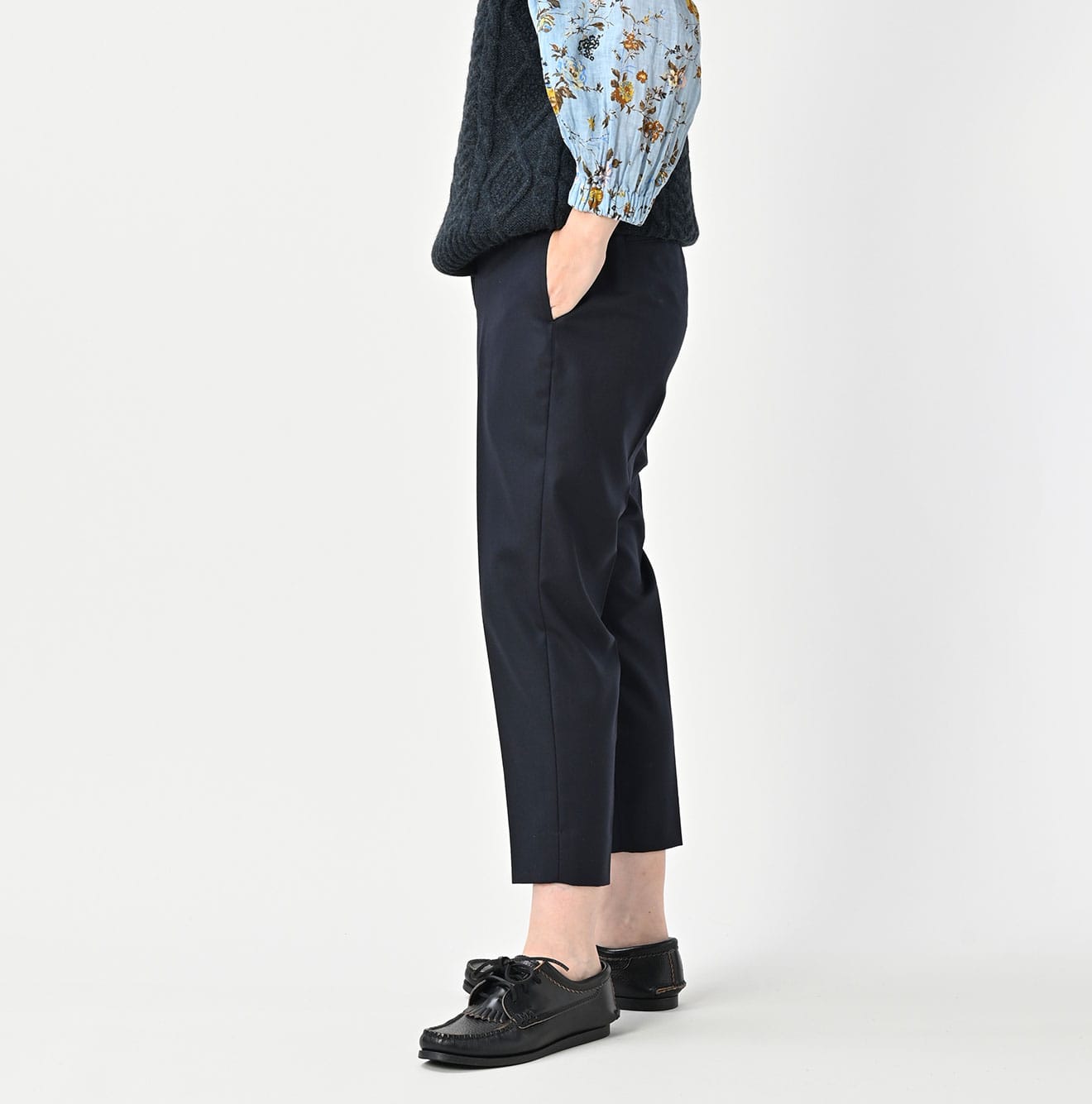 Wool Saxony Crosby Sabrina Slacks Female Model
