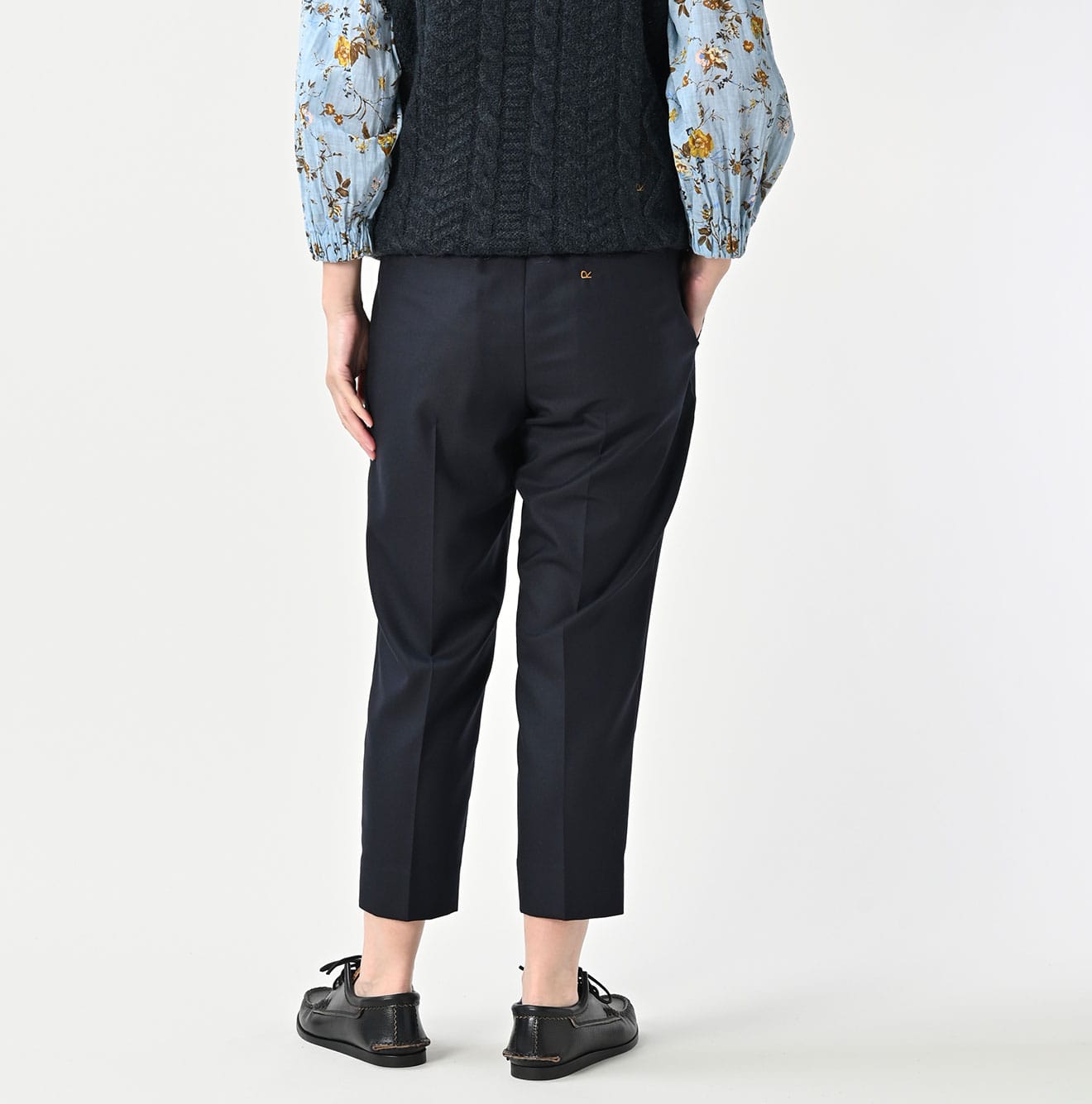 Wool Saxony Crosby Sabrina Slacks Female Model