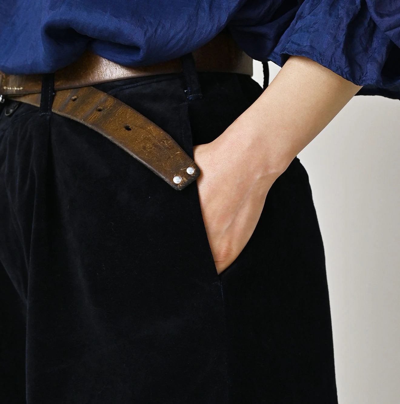 Indigo Velvet Lucy Bermuda Short Pants