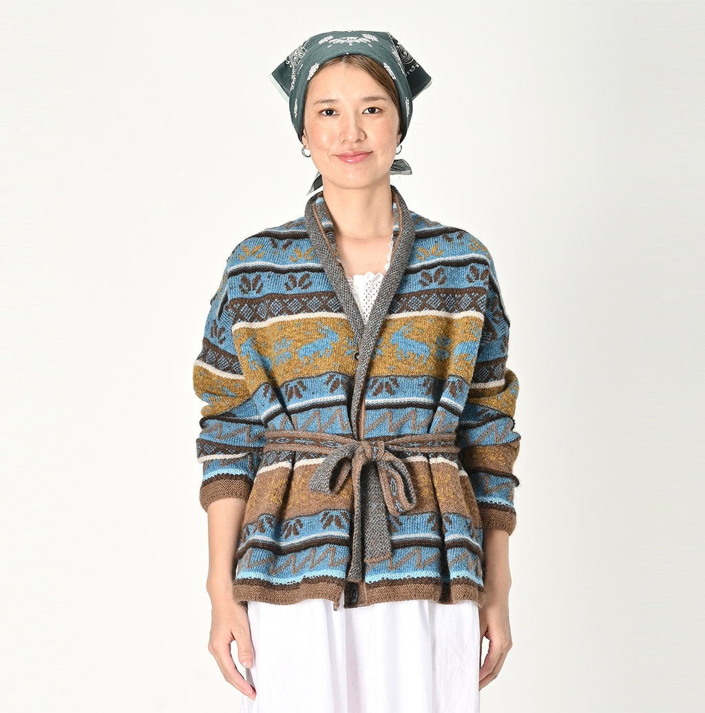 Alpaca Jacquard Cache-Coeur