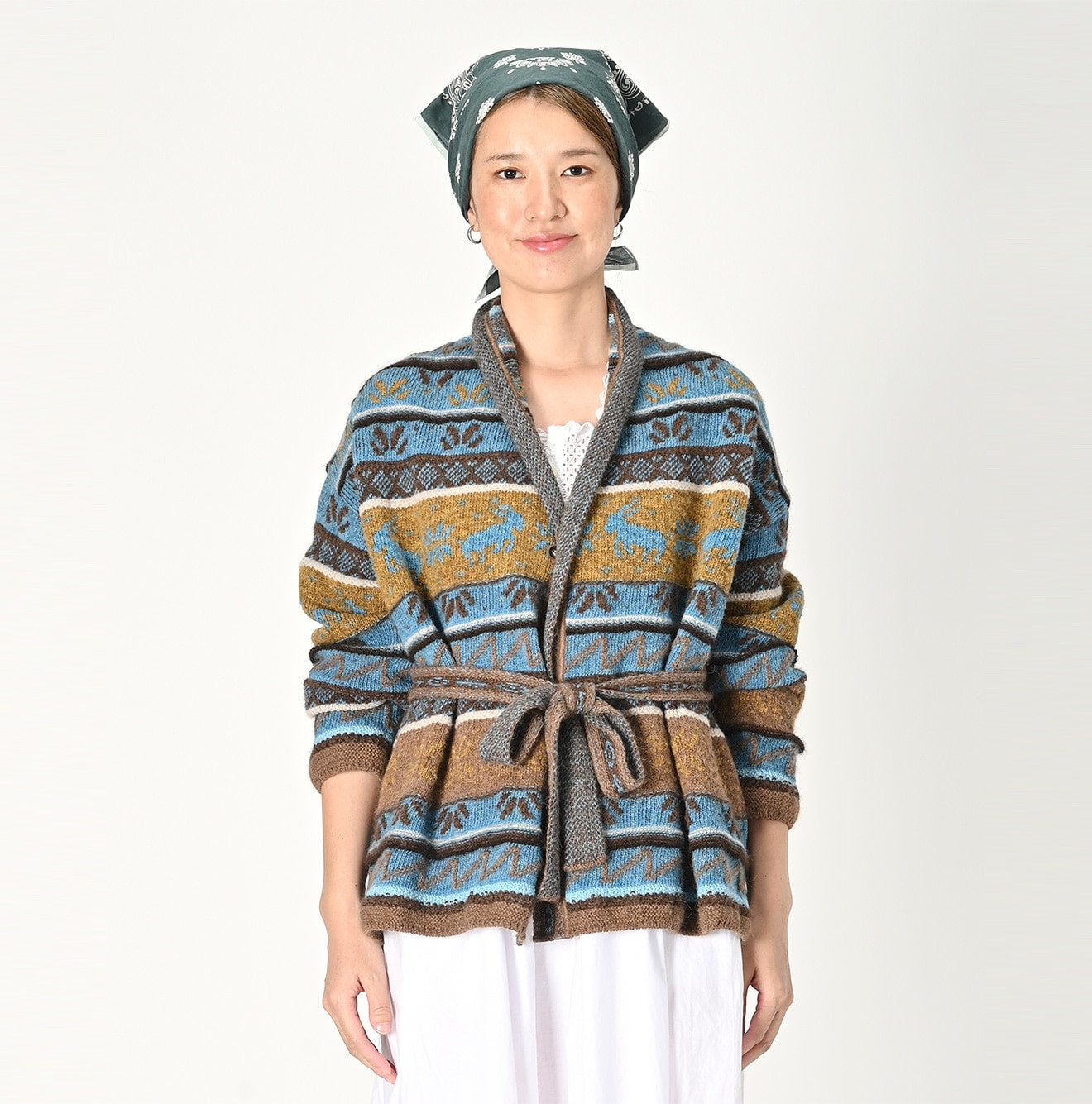 Alpaca Jacquard Cache-Coeur
