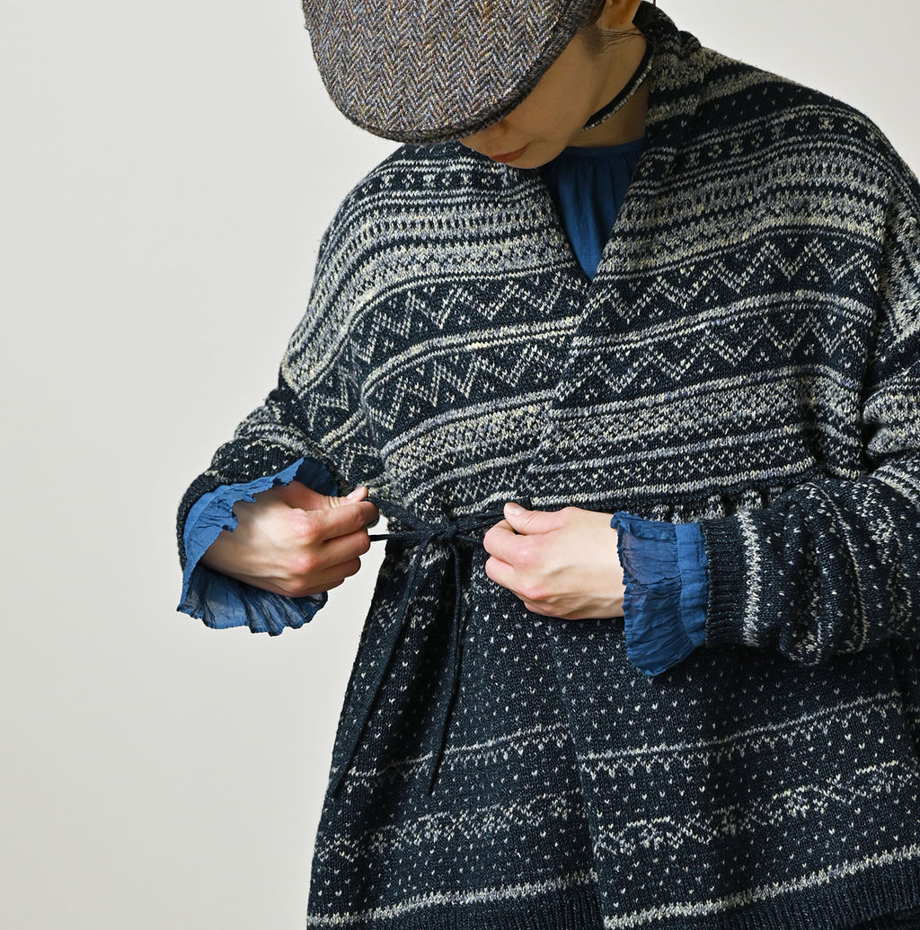 Indigo Nordic Jacquard  Bolero