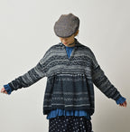 Indigo Nordic Jacquard  Bolero